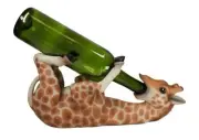 Ebros Safari Tall Drink Thirsty Long Necked Giraffe Wine Bottle Holder Caddy 1