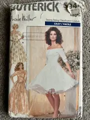 Butterick Pattern 5944 Nicole Miller Formal Dress Sz 12 14 16