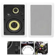2x 3-Way In Wall Speakers 320W Stereo Audio Home Speaker 6.5" Fiber Woofer PAIR
