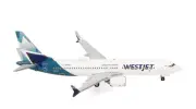 1:500 Herpa WestJet Boeing 737 MAX 8 Passenger Airplane Diecast Model