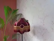 lamp shade burgundy smoking hand-stitched table lampshade floor lampshade