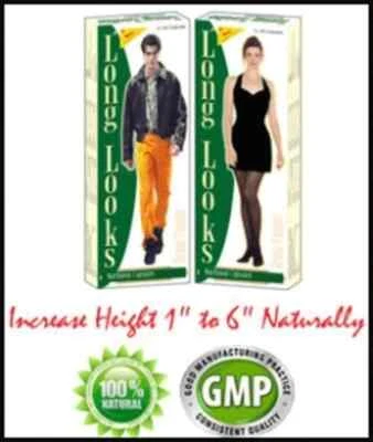 4 Pack- Long Looks Herbal Height Increase Gain Taller Herbal Growth Cap.(Unisex)