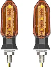 Motorcycle Indicators Turning For Y&amaha YZF R6 R1 R3 R15 MT07 For Tenere For Tracer 900 MT03 FZ6 FZ1 FZ8 Motorcyle LED Turn Signal Light Indicator Running(2 Pcs Yellow)