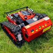 HT-550B Remote Controlled Lawn Mower 550mm Cutting Width Adjustable Height Gasoline Engine 45 Degree Inclination Long Ra