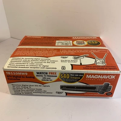 MAGNAVOX TB110MW9 DTV Digital to Analog TV Converter Box w/Remote NIB SEALED