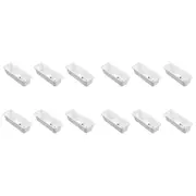 12PK Boxsweden Adjustable Drawer Tote Organiser Sleek Tray 25-38x9x7cm White