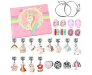 24Pcs Unicorn Advent Calendar Christmas Countdown Calendar DIY Charm Bracelet Making Kit Gift