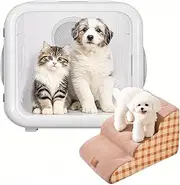 45dB Quiet Pet Dryer Box with LED Light for Dogs & Cats, Low Noise Grooming Dryer for Small/Large Pets