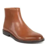 Reaction Kenneth Cole Mens Ely Inside Zipper Chelsea Boots Cognac Size 7M NIB
