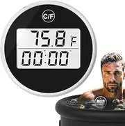 Floating Temperature Gauge for Ice Bath - Automatic Ice Bath Temperature Gauge,Floating for, Waterproof Cold with Timer