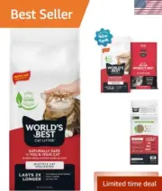 32 lbs Natural Cat Litter - 100% Flushable, Quick Clumping & Easy Care