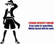 Monkey D Luffy Decal Sticker JDM Funny Vinyl Car Window Bumper Truck Laptop 7"