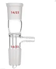 Lab Borosilicate Glass Vacuum Adapter - Straight Tube Gas Inlet Take-Off for Laboratory Use(14x14mm)