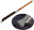 Pizza Oven Brush, 22 in Pizza Stone Cleaning Brush with Scraper, BBQ Grill Brush