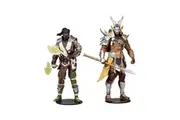 2pc Mortal Kombat Sub-Zero Vs Shao Khan Action Figure 7in
