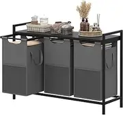 Heybly Laundry Hampers,Gal Laundry Basket with Large Desktop Sorter for Laundry Room organization, Bathroom and Dorm Laundry Bags on Storage Shelf Rustic HLH003BG