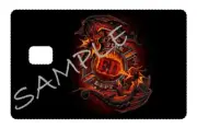 Fire Department Fire Dragon Credit Debit Card Decal Skin