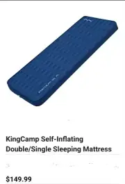 KingCamp Self Inflating Premium Single Sleeping Pad Camping Mattress 30”x78”x3”