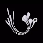 5x Electrode Lead Wires Pin-To-Snap Adapter Cables Plug Tool w/ TENS 2 to 3.5mm