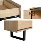 Aconite Buffet Table 180cm 2 Door 3 Drawer Solid Messmate Timber Wood - Natural