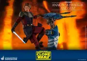 THE CLONE WARS~ANAKIN SKYWALKER & STAP~SIXTH SCALE FIGURE SET~TMS020~HOT TOYS