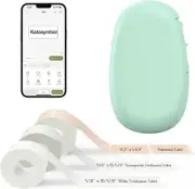 Bluetooth Label Maker Machine with 3 Tapes, Waterproof, Green