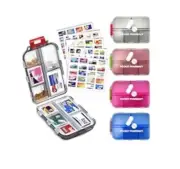 2 Packs Travel Pill Case Pocket Pharmacy Small Organizer Weekly Box Portable