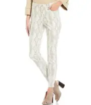 NYDJ Ami Skinny Legging Jeans Snake Print Diamondback Vanilla size 10 NWT $129+