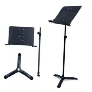 Music Stand,Dual-Use Folding Sheet Music Stand & Desktop Book 66.9inch Blue