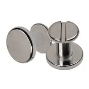 Silver Brass Chicago Screws Leather Rivets Belt Craft Nail Stud Head Round Binding Fasteners Strap Sturdy Backscrews Flat Golden M9.5X8X4mm Solid