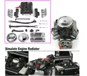 For 1/10 RC TRX4 SCX10 RC4WD Simulate V8 Engine F82 Motor Radiator Cooling Fan