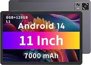 Tablet 11'' Android 14 Tablet 128GB ROM 8GB LPDDR4 Snapdragon 685 Tablet PC CHUWI AuPadFHD IPS 2K Display,1TB Expand, Triple Cameras, Widevine L1,7000mAh, 4G LTE/5G WiFi/BT 5.0/GPS, with Case