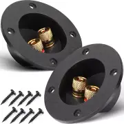2PCS 3 Inch round 2-Way Speaker Box Terminal Cup Binding Post, Power Speaker Scr
