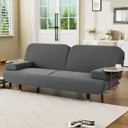 Levede Convertible Sofa Bed Lounge Couch Charging Station 3 Seater Side Table