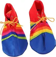 [BESPORTBLE] 1 Pair Performance Clown Shoes Men Apparel Clown Themed Footwear Halloween Costume Shoes Unisex Costume Accessories Unisex Event Footwear Pu Leather