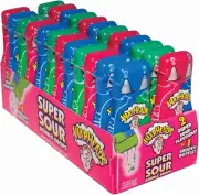 Warheads Blue Raspberry and Green Apple Flavours Super Sour Double Drops, 24 ...