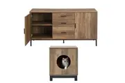 Large Sideboard Buffet Cabinet and Pet House Table | Stylish Storage for You and Your Pet