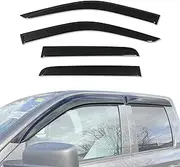 AUSGO Weathershields Compatible with RAM 1500 DS Series Quad Cab 2017-2022, Luxury Weather Shields Window Visors Wind Deflectors Sun Rain Guard 4PCS Set