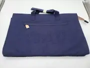 Steiff Bear Dark Blue Canvas Collectors Tote Bag