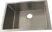 Single Bowl Black Square Sink Stainless Steel Kitchen Sink Rectangle Shape, Water Basin Sinks with Thick Edge, Single Spacious Bowl with Waste Strainer, Dishwashing Workstation