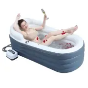 Inflatable Bathtub Bubble Massage Mat, Portable Adult Spa Bathtub, All-in-one...