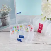 10 Cell Transparent Pp Plastic Box Detachable Parts Classified Storage Box^ L❤