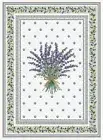 TISSUS TOSELLI, 'Lavender' White French Cotton Kitchen / Tea Towels, New