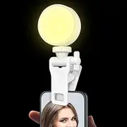 Selfie Light Clip Mount | Anti-Slip Selfie Light Clamp Replacement | LED Lamp Attachment, Portable Phone Mount with 1/4 Screw Connector for Phone Tripod