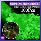 100Pcs Pebbles Stone Glow in the Dark Rock Fish Tank Stones Garden Road Decor AU