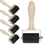 NIYANGLE Printing Ink Roller for Boys and Girls 5 Pcs Printmaking Roller Set Safe Materials Long Lasting Art Printing Supplies Brayers