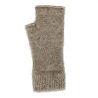 在飛比找樂天市場購物網優惠-奶茶色紐西蘭貂毛羊毛袖套手套 保暖露指手套-美型袖套造型女用