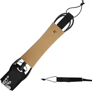 AQUBONA Surfboard Leash, 6/7/8ft SUP Leg Rope, 7mm Premium Adjustable Thigh Ankle Cuff Sup Ankle Leash, Straight Surf Leashes with Key Pocket for Shortboard, Skimboard, Longboard, Paddleboard
