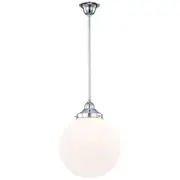 Modern Lighting Chrome Lights White Matt Sphere Glass Rod Pendants
