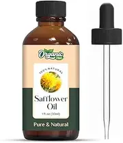 Organic Zing Safflower (Carthamus Tinctorius) Oil | Pure & Natural Essential Oil for Skincare, Haircare & Massage - 30ml/1.01fl oz